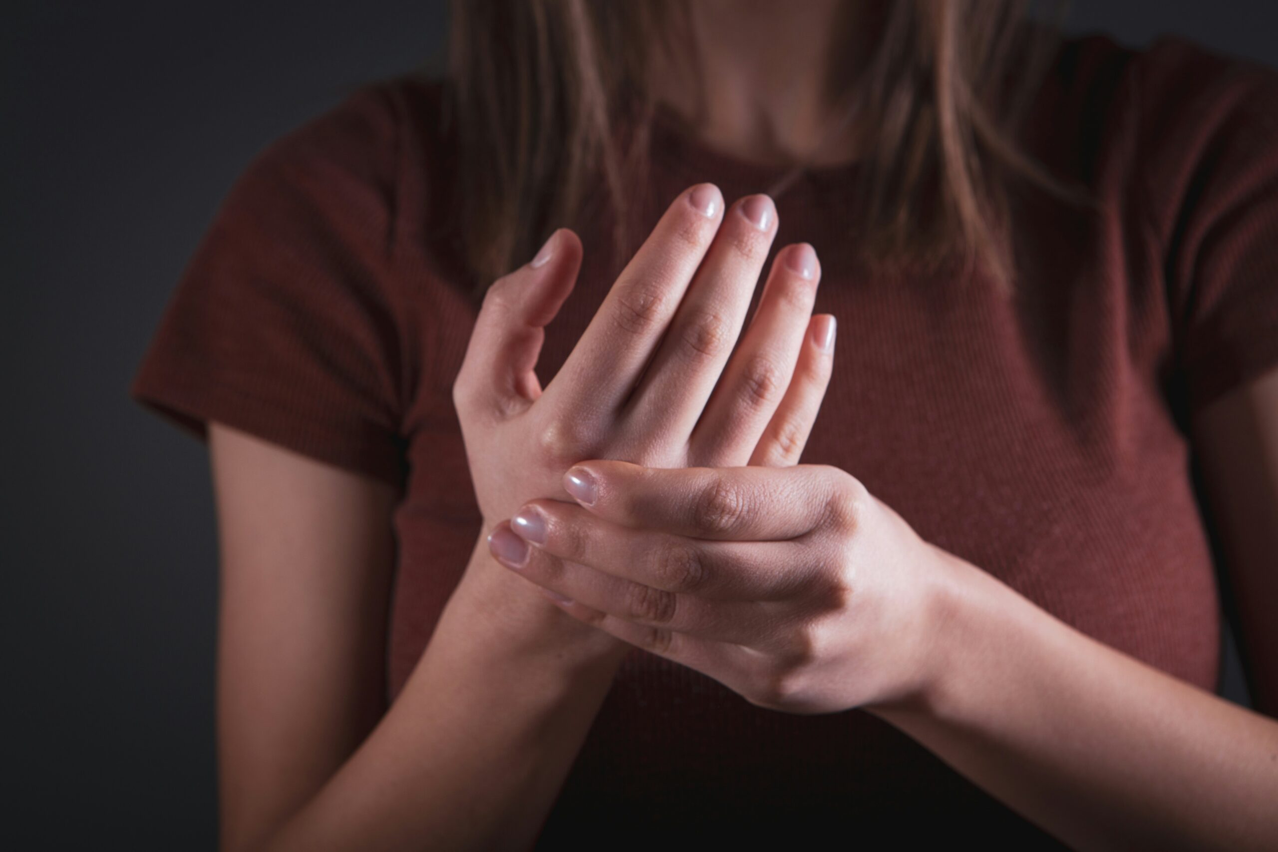 woman with hand pain