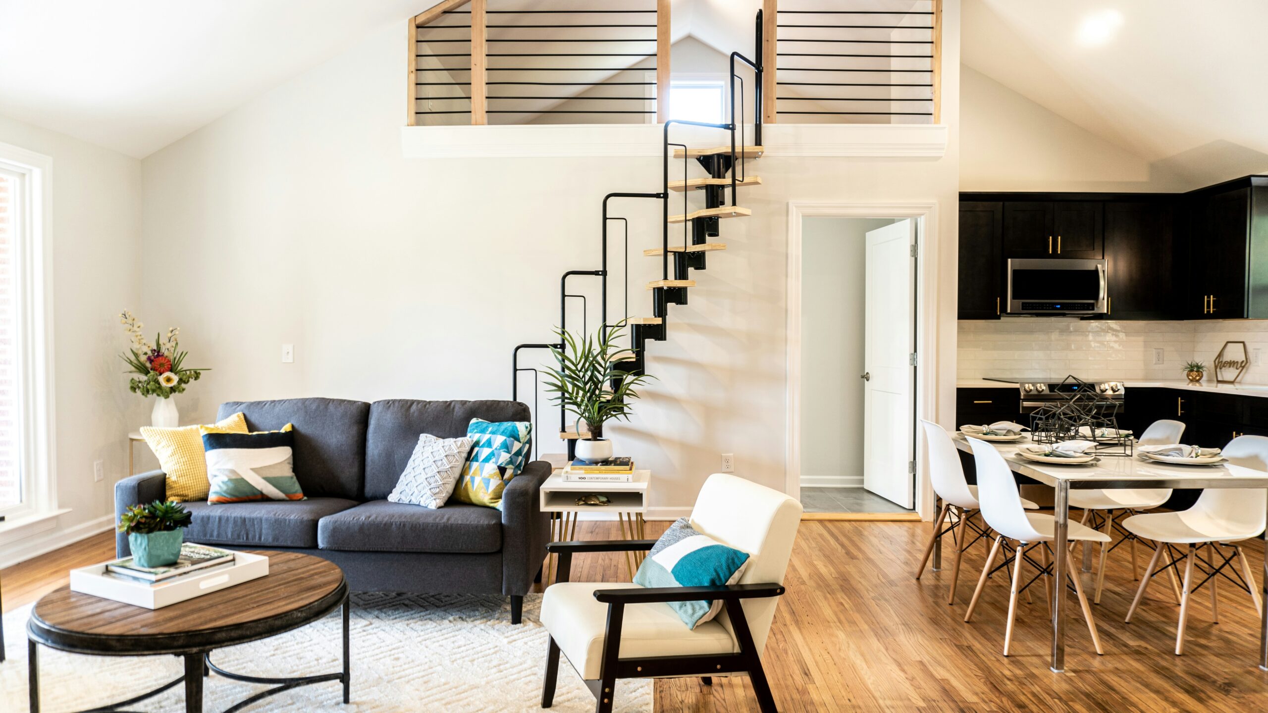interior of modern, updated home