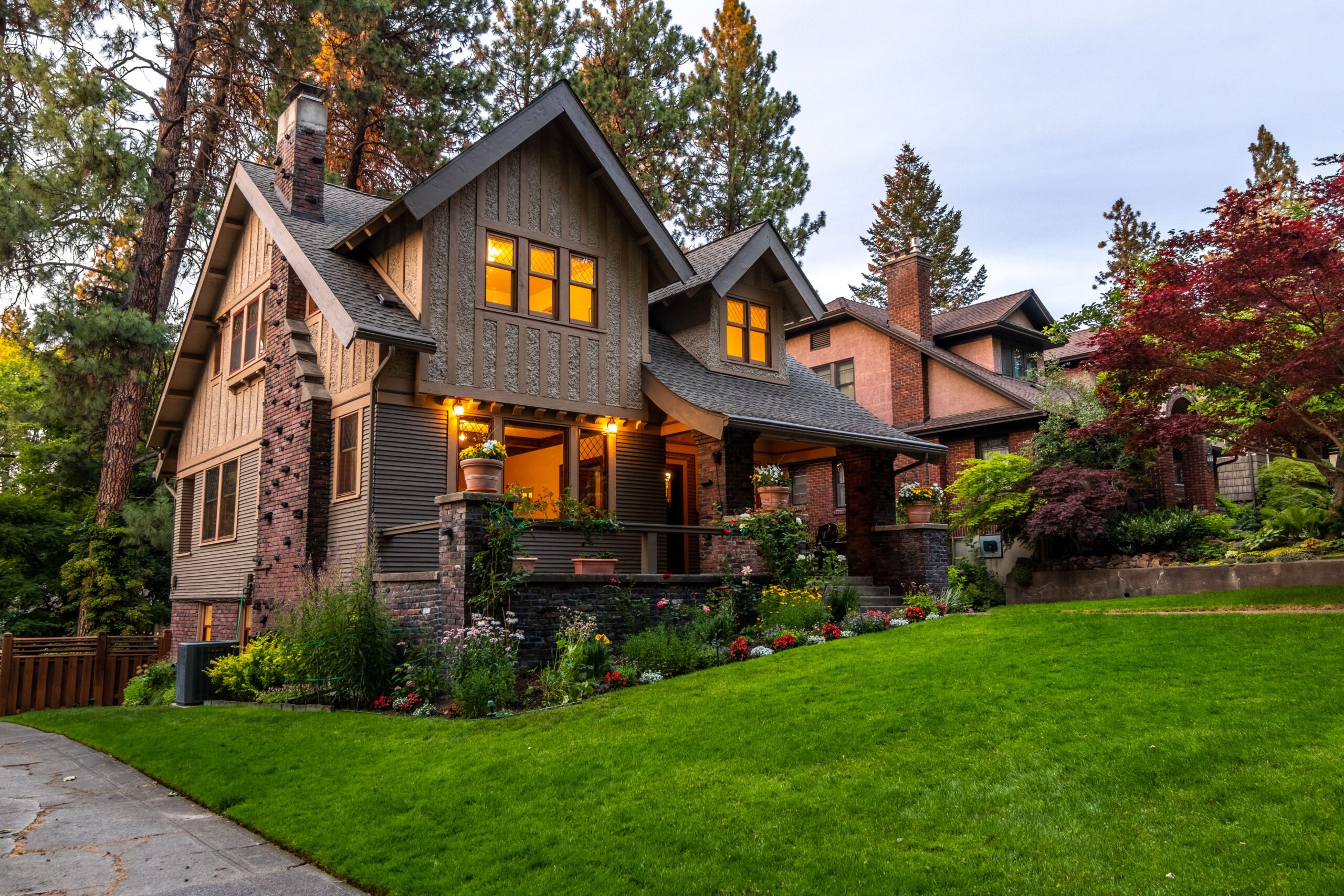 beautiful home and landscaping