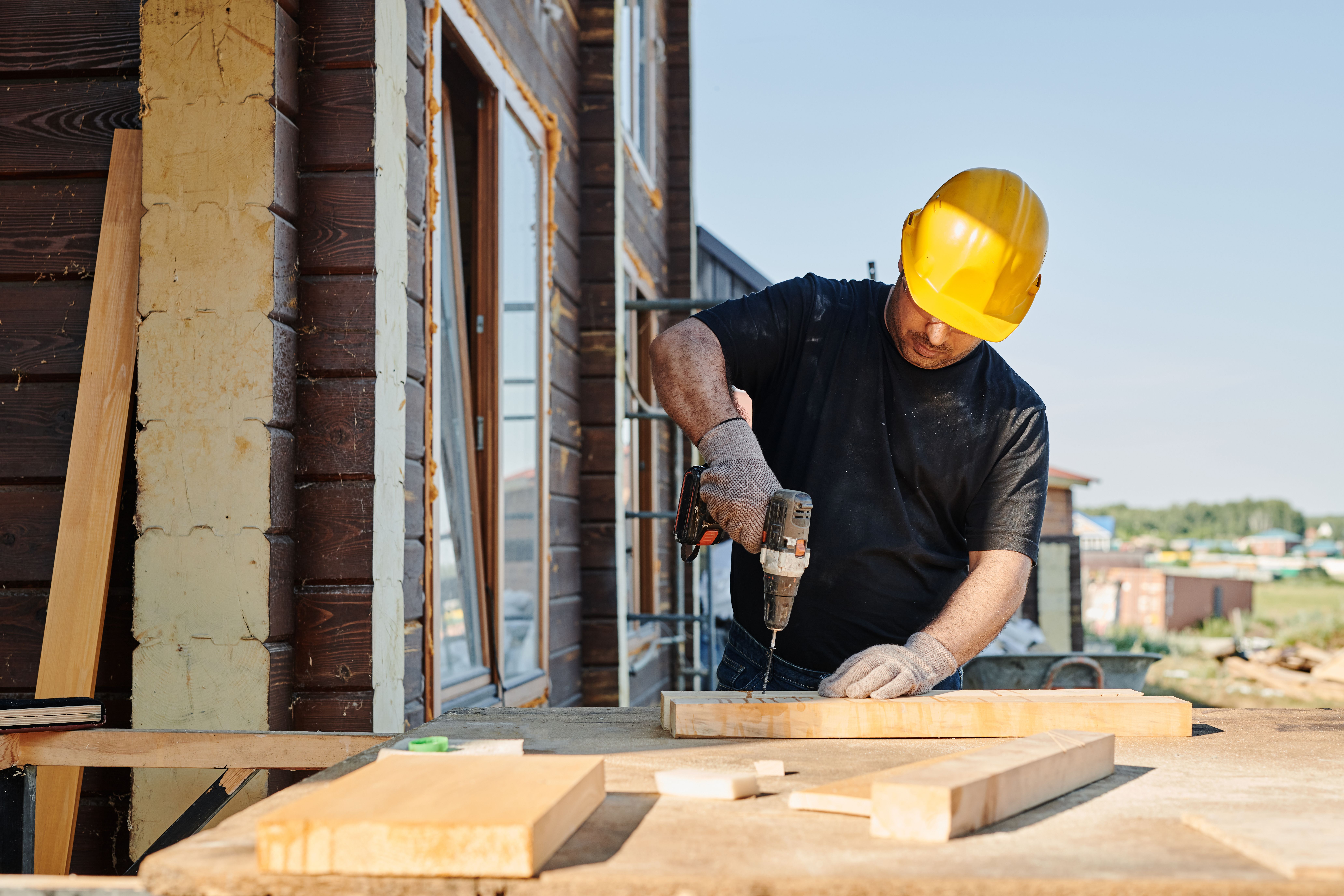 contractor working on a home